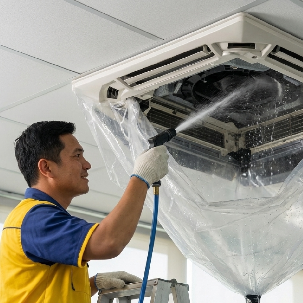 บริการล้างแอร์แบบสี่ทิศทาง