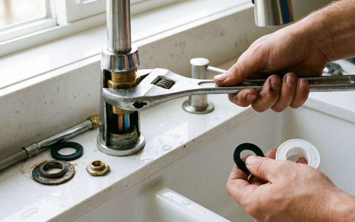 ก๊อกน้ำรั่วซึม ซ่อมเองได้ง่ายๆ ใน 5 ขั้นตอน